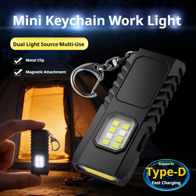 Outdoor Adventures - Mini Edc Keychain Flashlight USB Rechargeable