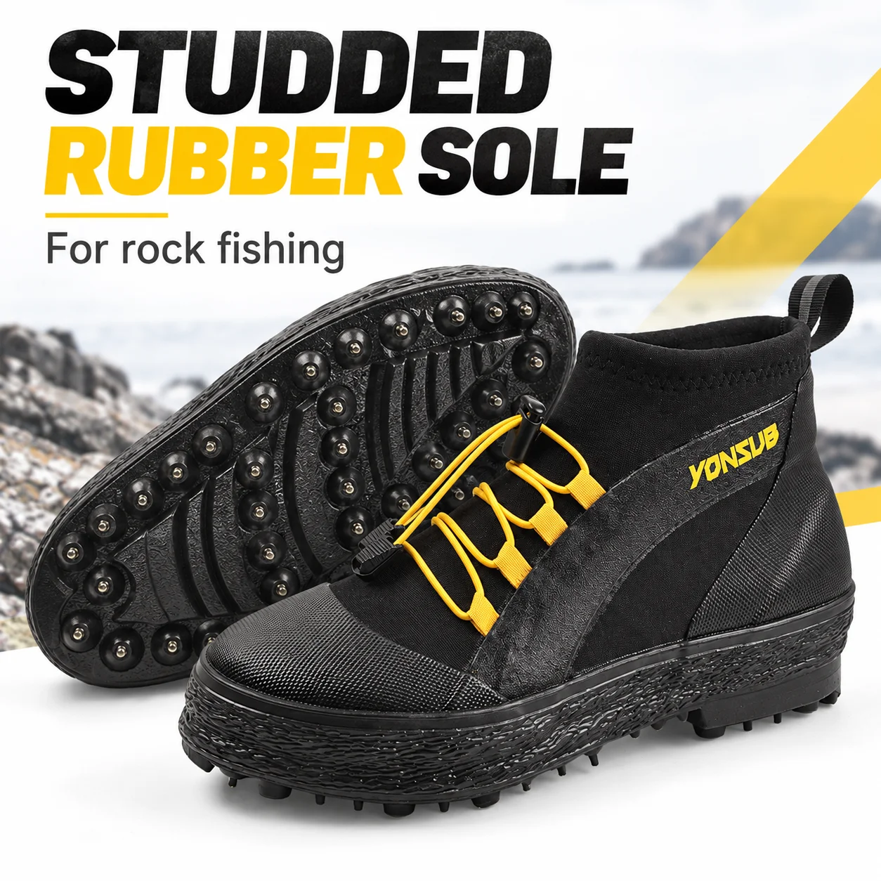 YONSUB Rock Fishing Shoes Stud - Outdoor Adventure For Adults recension och pris