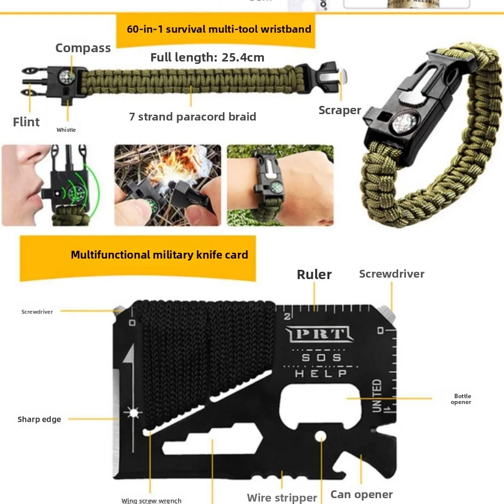 60-in-1 Outdoor Survival Emerg - Outdoor Adventure Lab recension och pris