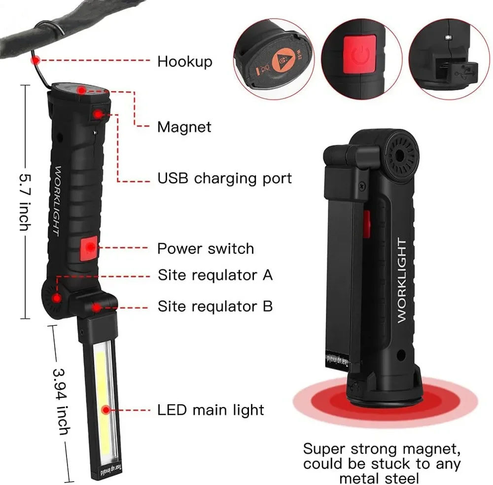 Portable COB LED Flashlight US - Outdoor Adventures recension och pris