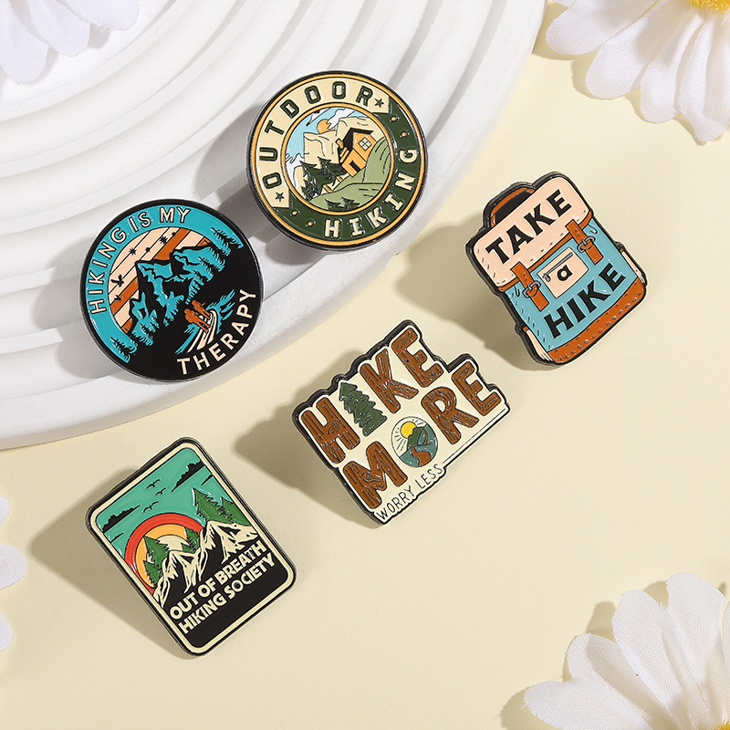 5pcs/set Outdoor Hiking Enamel - Outdoor Adventure Friends recension och pris