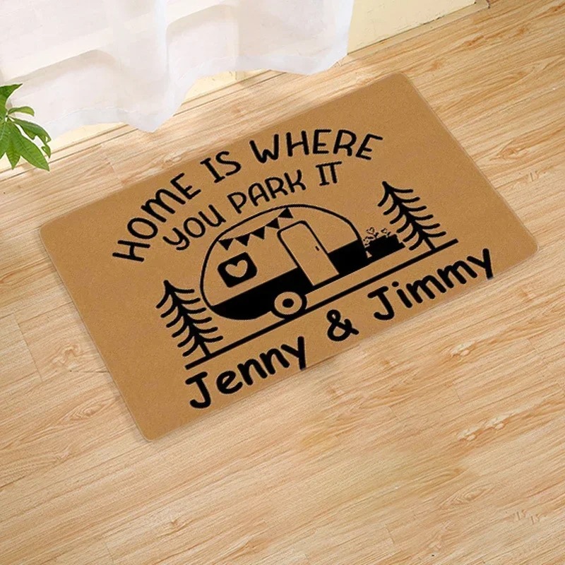 Camper Trailer Patterned Floor - Outdoor Adventure Names recension och pris