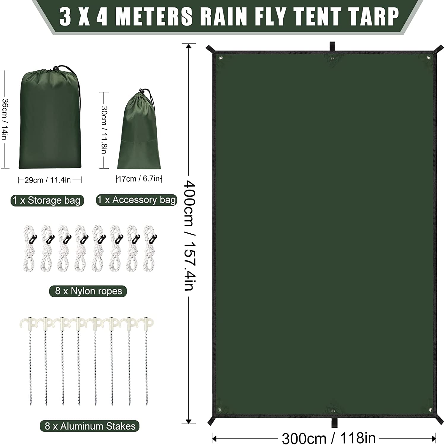 2026 Waterproof Camping Tarp,  - Hammock Rain Tarp recension och pris