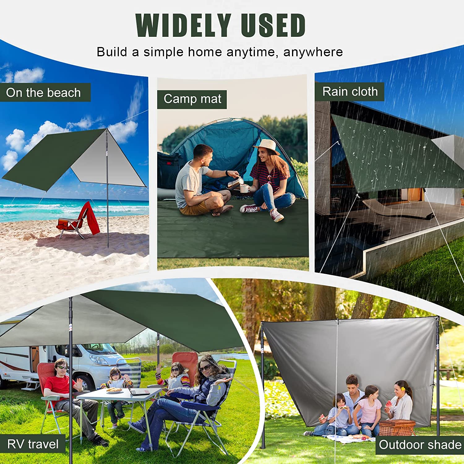 2026 Waterproof Camping Tarp,  - Hammock Rain Tarp recension och pris
