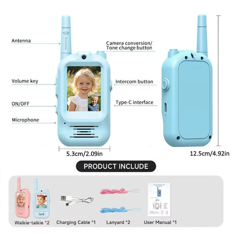 2pcs Kids Video Walkie Talkie  - Outdoor Adventure Toys For Kids recension och pris