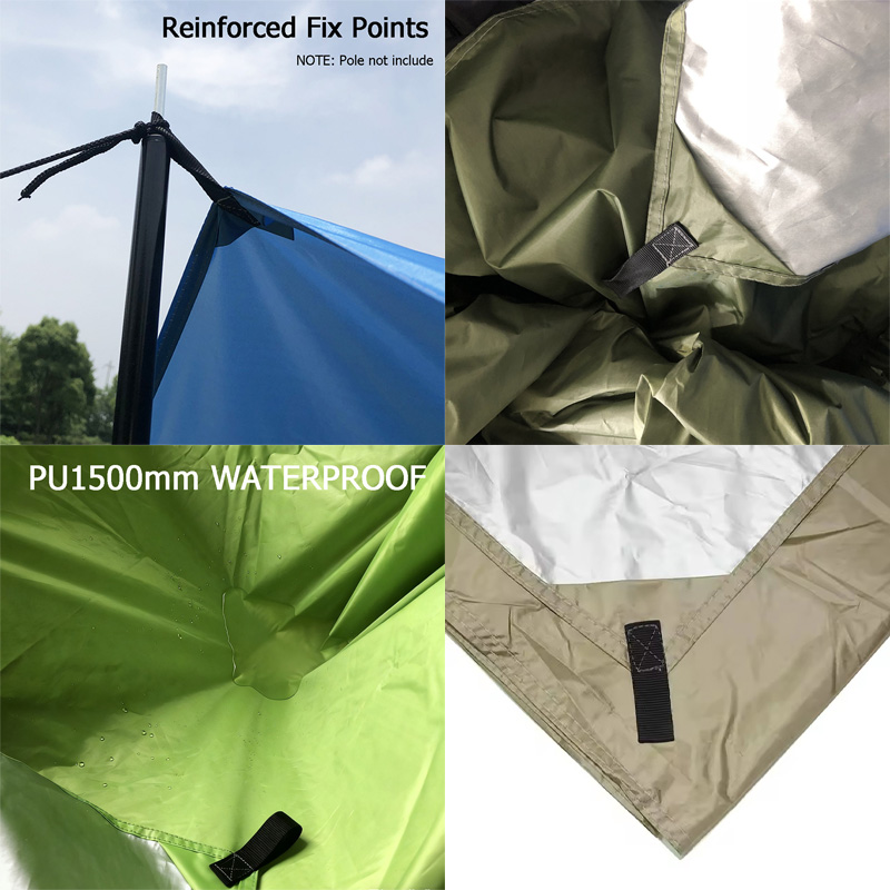 DANCHEL 3x3m Camping Tarp Wate - Hammock Rain Tarp recension och pris