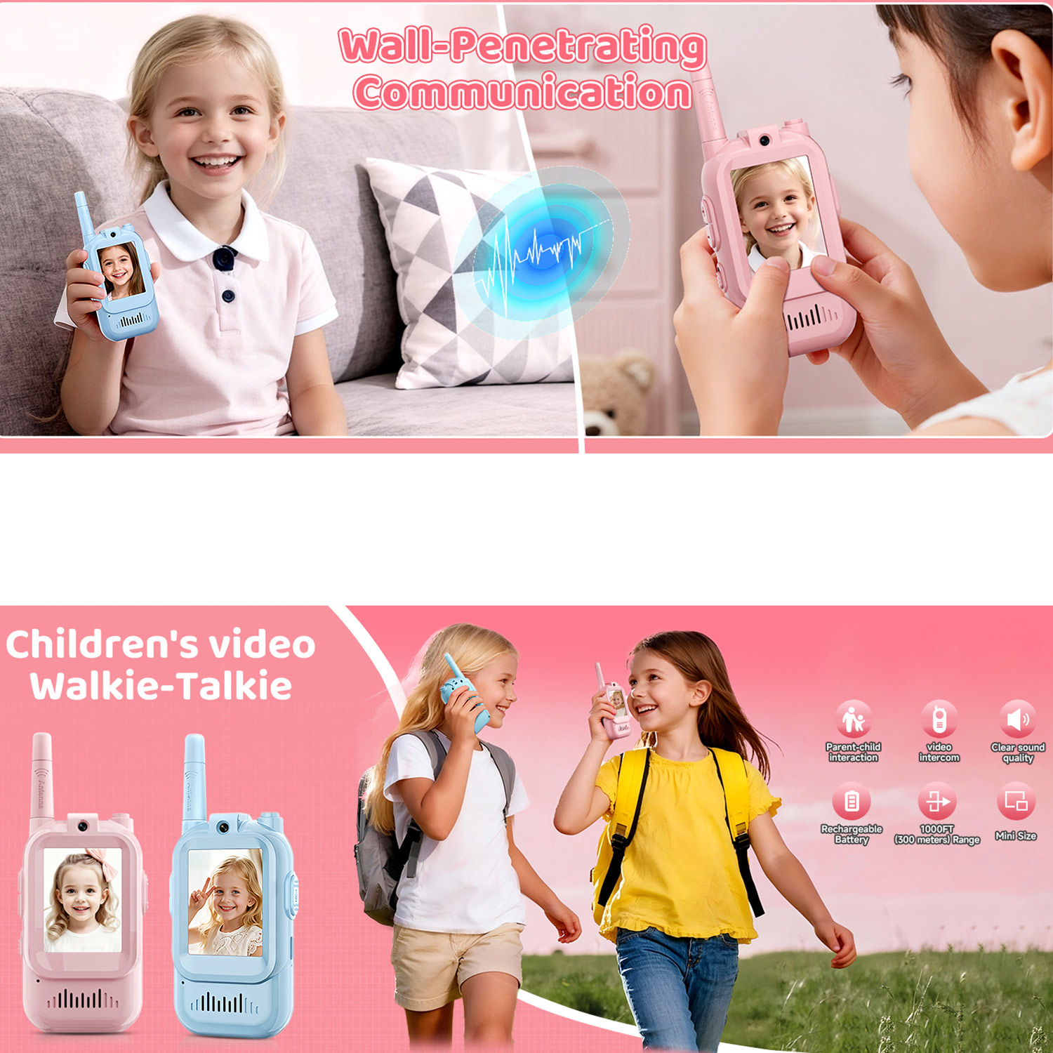 2pcs Kids Video Walkie Talkie  - Outdoor Adventure Toys For Kids recension och pris