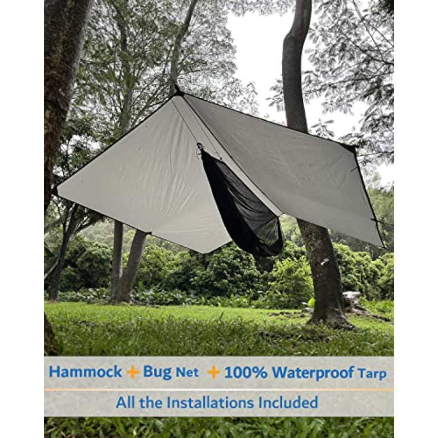 Portable Camping Hammock with  - Hammock Rain Tarp recension och pris