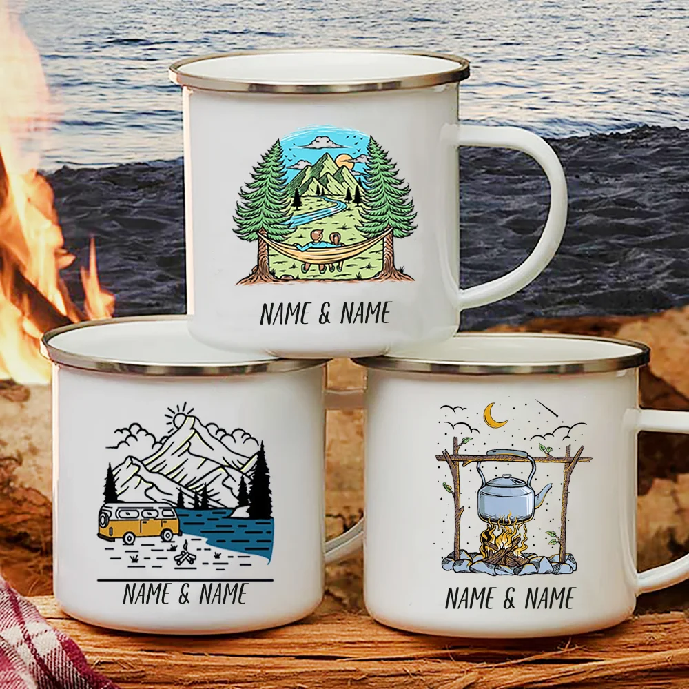 Enamel Mug with Personalized N - Outdoor Adventure Names recension och pris