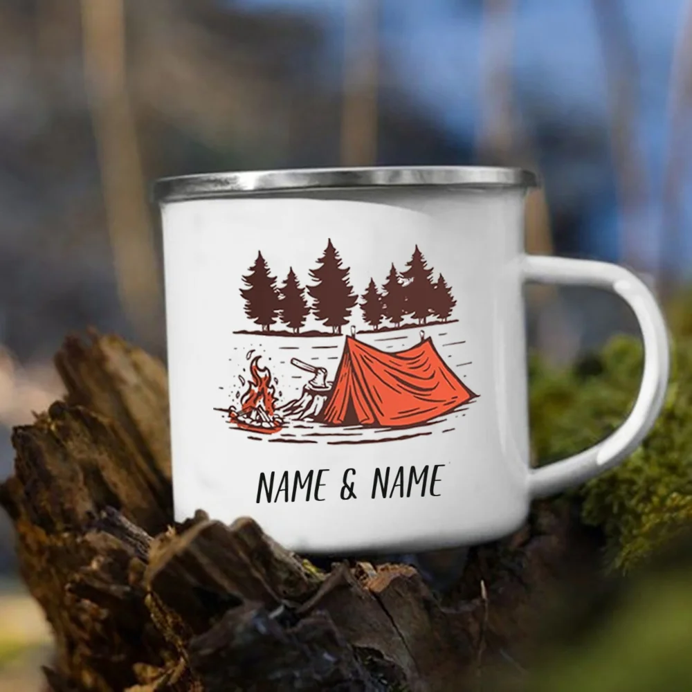 Enamel Mug with Personalized N - Outdoor Adventure Names recension och pris