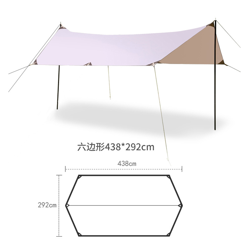 438*292cm Hexagon 100% Waterpr - Hammock Rain Tarp recension och pris