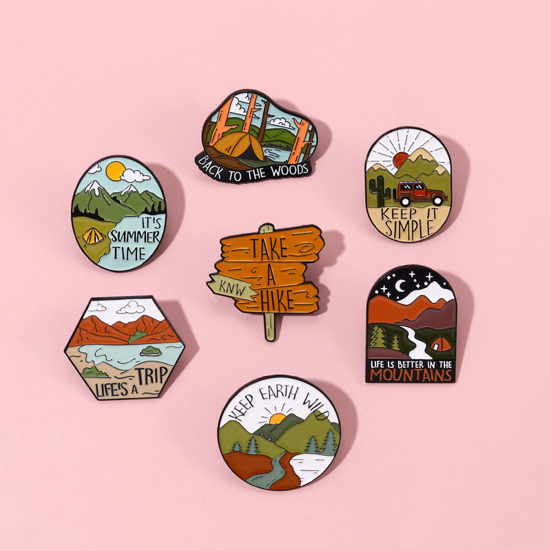 Camping Outdoors Enamel Pins C - Outdoor Adventure Friends recension och pris