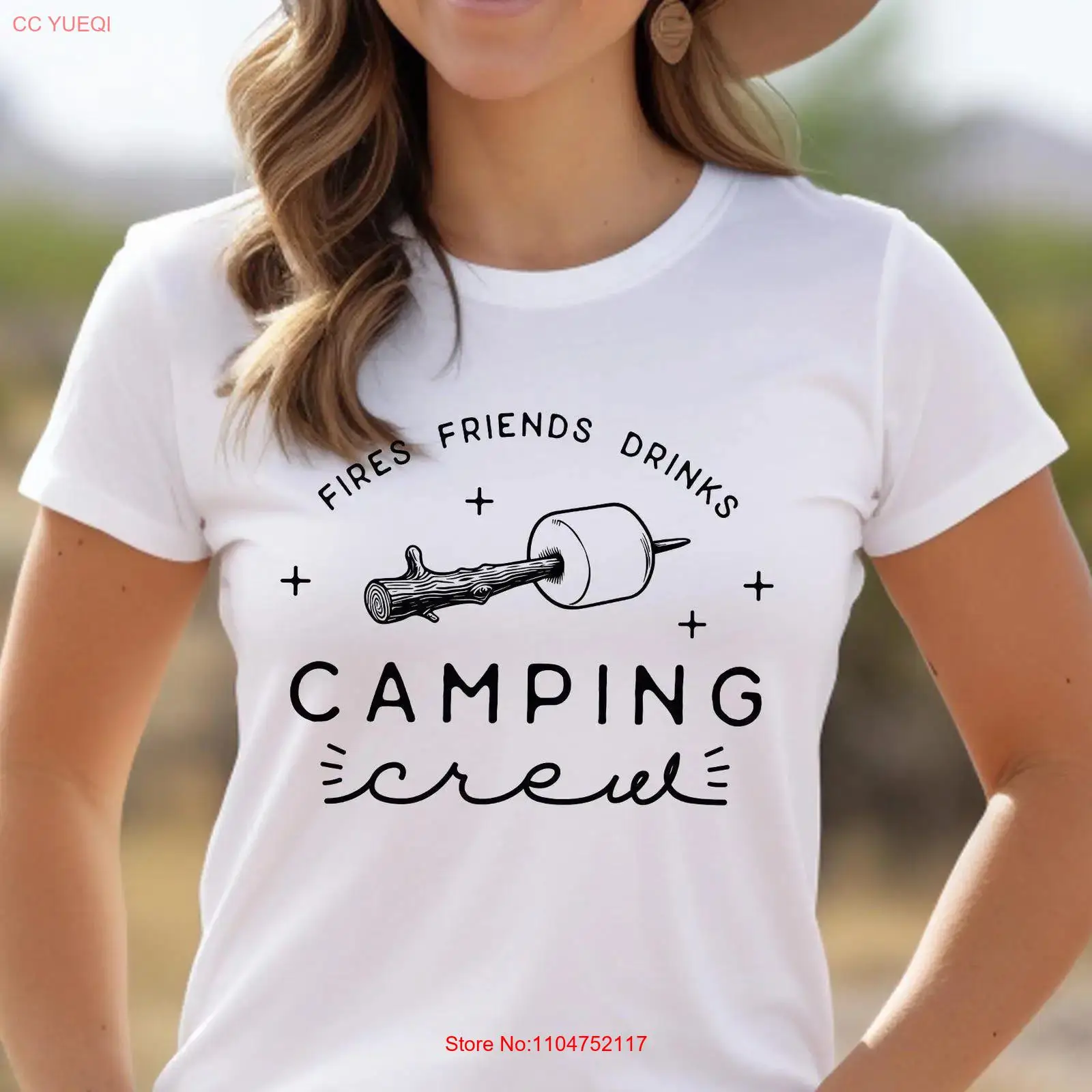 Camping Crew T Shirt Fires Fri - Outdoor Adventure Friends recension och pris