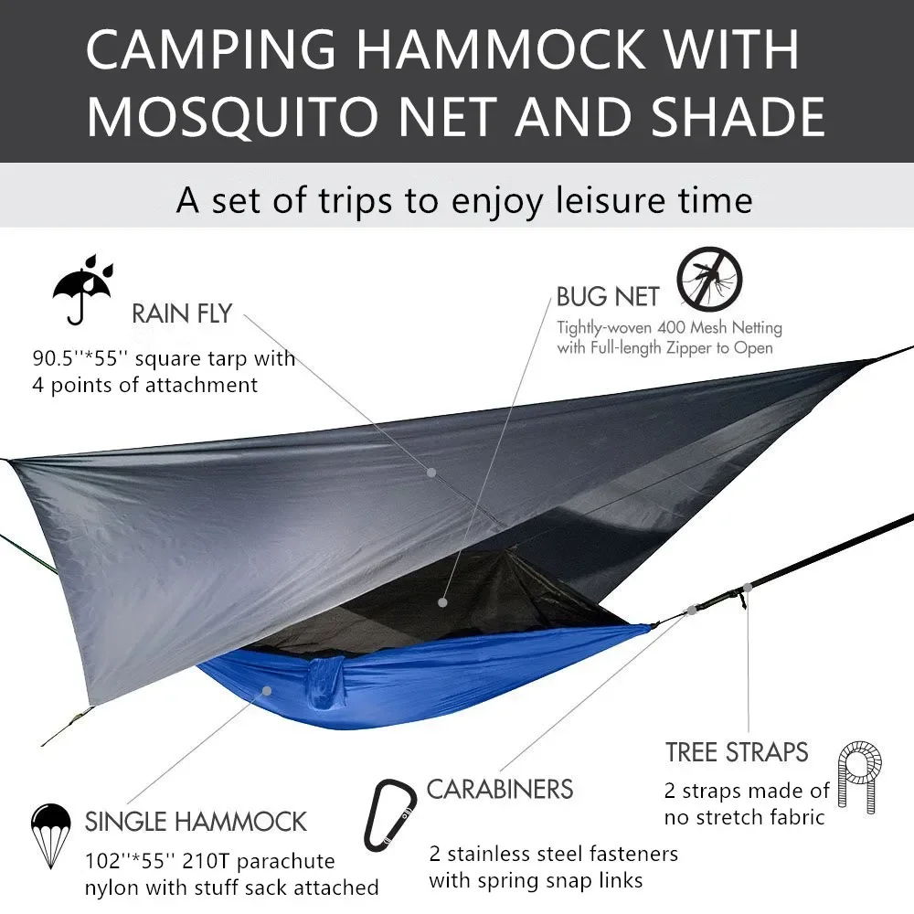 Lightweight Portable Camping H - Hammock Rain Tarp recension och pris
